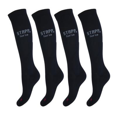 STAPP Horse Paardrijsokken Compressie 4-pack Zwart / Grijs-35/38