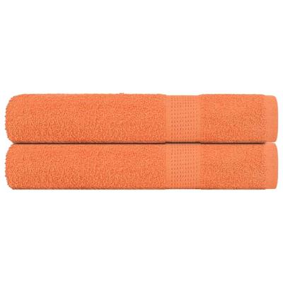 VidaXL Handdoeken 2 st 100x200 cm 360 g/m² 100% katoen oranje