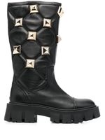 Philipp Plein bottes à détails de clous - Noir