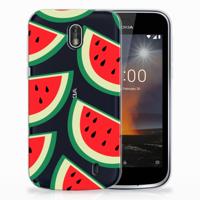 Nokia 1 | Siliconen Case | Watermelons