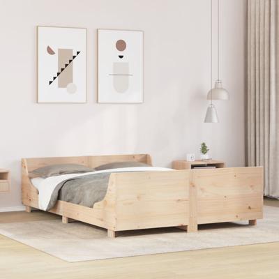 Bedframe zonder matras massief grenenhout 140x190 cm