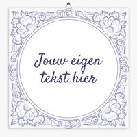 Delfts Blauw tegeltje sierlijk