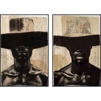 Schilderij Home ESPRIT Bruin Zwart Koloniaal (2 Stuks)