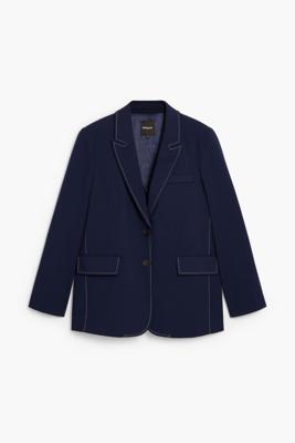 Geborduurde stiksels blazer - BLUE - XL