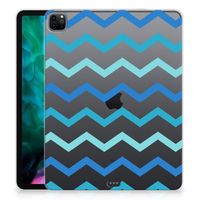 iPad Pro 12.9 (2020) | iPad Pro 12.9 (2021) Hippe Hoes Zigzag Blauw - thumbnail