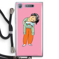 Visknuffel: Sony Xperia XZ1 Transparant Hoesje met koord