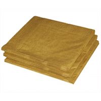 60x stuks gouden servetten 33 x 33 cm - thumbnail
