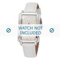 Dolce & Gabbana horlogeband DW0114 Leder Wit + wit stiksel - thumbnail