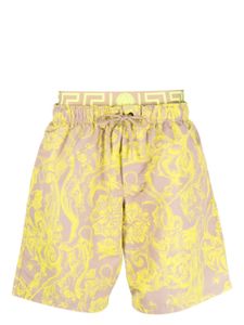 Versace short de bain à imprimé baroque - Jaune