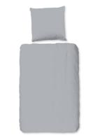 Good Morning Dekbedovertrek "uni dessin" - Zilver - (135x200 cm) - Katoen Flanel