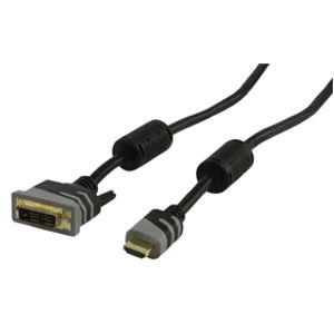 HQ HDMI/DVI-D, 1.5m 1,5 m Zwart