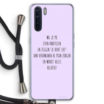 Relatief: Oppo A91 Transparant Hoesje met koord