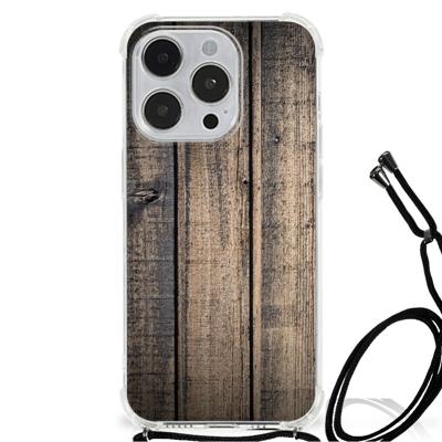 iPhone 14 Pro Stevig Telefoonhoesje Steigerhout iPhone 14 Pro Stevig Telefoonhoesje Steigerhout