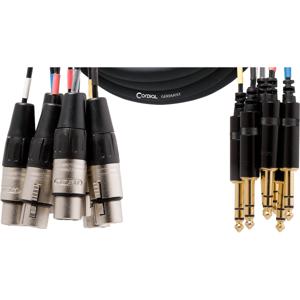 Cordial CML8-0FV3C Intro multikabel 8x XLR female - 8x 6.3mm TRS jack 3m