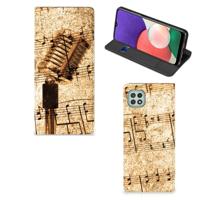 Samsung Galaxy A22 5G Stand Case Bladmuziek