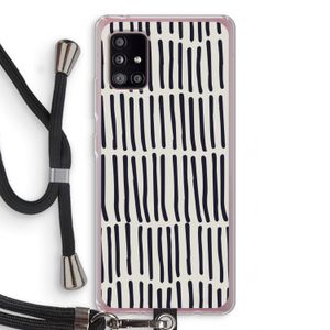 Moroccan stripes: Samsung Galaxy A51 5G Transparant Hoesje met koord