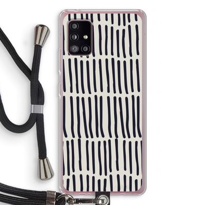 Moroccan stripes: Samsung Galaxy A51 5G Transparant Hoesje met koord