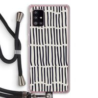 Moroccan stripes: Samsung Galaxy A51 5G Transparant Hoesje met koord