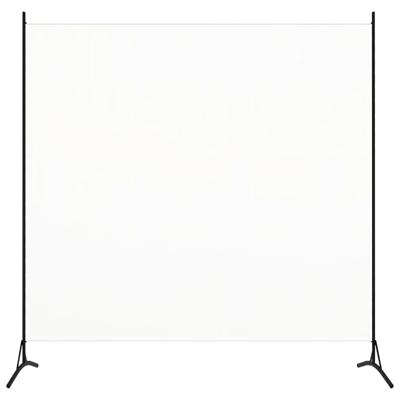 Kamerscherm met 1 paneel 175x180 cm stof wit