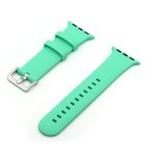 Rubberen sportbandje met gesp - Mint groen - Geschikt voor Apple Watch 38mm / 40mm / 41mm