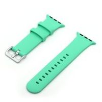 Rubberen sportbandje met gesp - Mint groen - Geschikt voor Apple Watch 38mm / 40mm / 41mm - thumbnail