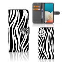 Samsung Galaxy A73 5G | Telefoonhoesje | Met pasjeshouder | Zebra Samsung Galaxy A73 5G | Telefoonhoesje | Met pasjeshouder | Zebra