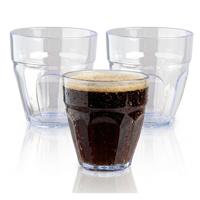 Plasticforte onbreekbaar drinkglas - 24x - kunststof - transparant - 250 ml - drinkglazen - Picardi