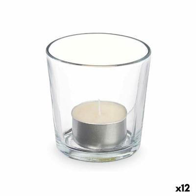 Geurkaars 7 x 7 x 7 cm (12 Stuks) Glas Vanille