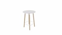 Tafel 9411 barhoogte - 80 cm. - Wit - Wit - Beuken naturel