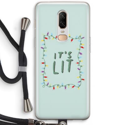 It's Lit: OnePlus 6 Transparant Hoesje met koord