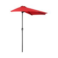 Halve parasol - Rood - vijfhoekig - 270 x 135 cm