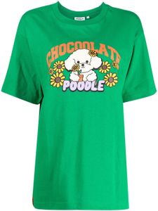 CHOCOOLATE t-shirt à imprimé Chocoolate Poodle - Vert