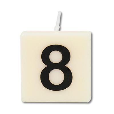 Paperdreams letter kaarsje nr. 8, 4st.