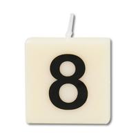 Paperdreams letter kaarsje nr. 8, 4st.