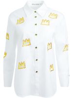 alice + olivia x Basquiat chemise à strass - Blanc