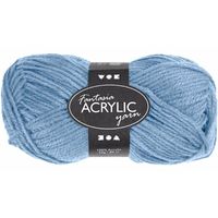 Bolletjes acryl wol lichtblauw 50 gram   -