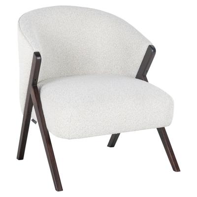 Lounge chair Mia Bouclé White