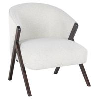 Lounge chair Mia Bouclé White