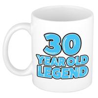 Verjaardag cadeau mok 30 jaar - al zo oud - legende - blauw - 300 ml - keramiek