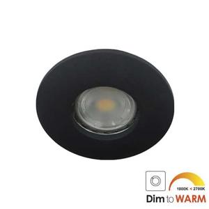 LED spot Calisto GU10 7Watt rond ZWART IP65 dimbaar