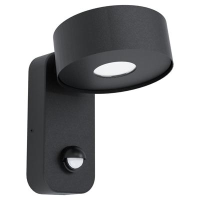 Eglo Led muurspotPalosco 6w - 3000K met bewegingssensor zwart - 98738