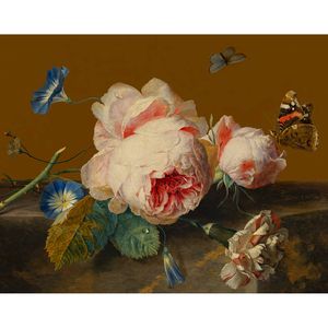 Inductiebeschermer - Bloemen en Vlinders - 57.6x51.6 cm