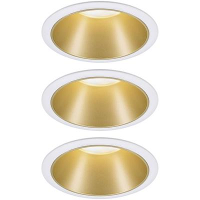 Paulmann 93406 Cole Coin Inbouwlamp Set van 3 stuks LED 6.50 W Wit, Goud
