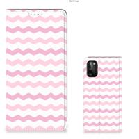 Samsung Galaxy A41 | Hoesje met Magneet | Waves Roze Samsung Galaxy A41 | Hoesje met Magneet | Waves Roze