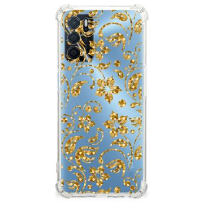 OPPO A16 | A16s | A54s Case Gouden Bloemen OPPO A16 | A16s | A54s Case Gouden Bloemen
