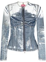 Diesel veste en jean Milly à coupe cintrée - Bleu