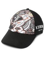 Iceberg casquette à imprimé graphique - Noir