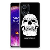 Silicone Back Case OPPO Find X5 Skull Eyes