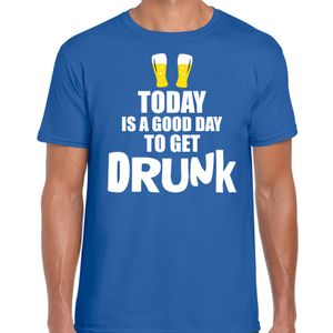 Blauw fun t-shirt good day to get drunk voor heren