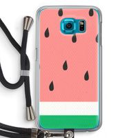 Watermeloen: Samsung Galaxy S6 Transparant Hoesje met koord